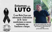 Câmara de Luís Correia decreta luto oficial em virtude da morte do saudoso Dr. Xavier marido da vereadora Francilda Paz