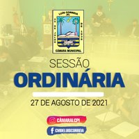 Câmara discute Projeto e Requerimentos durante Sessão Ordinária de 27/08/2021