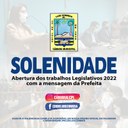 Poder Executivo apresenta mensagem em sessão solene na Câmara Municipal 